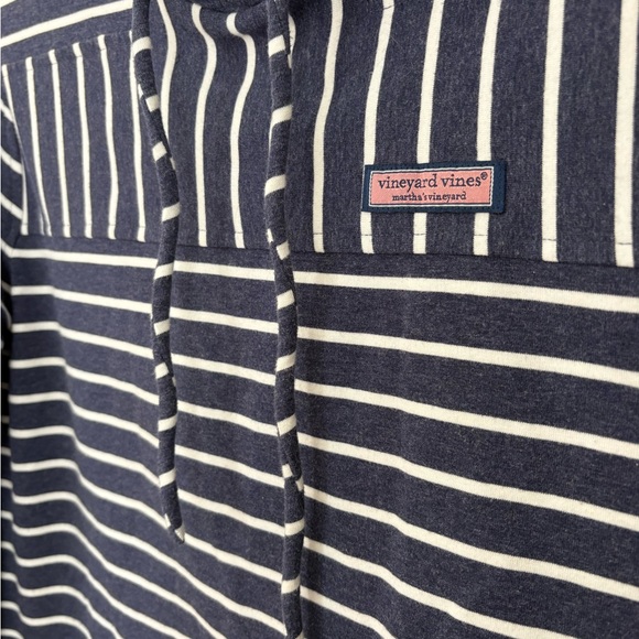 Vineyard Vines Striped Navy and White Hoodie - Picture 4 of 4